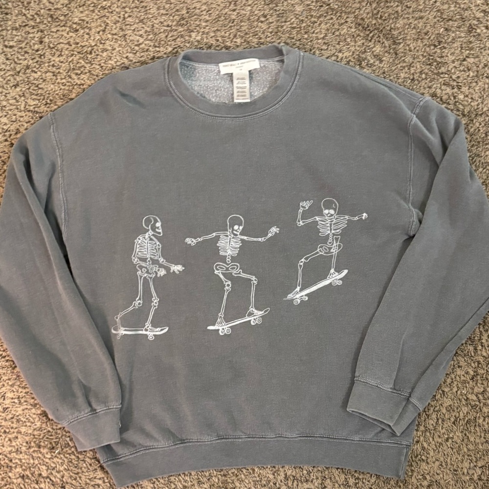 Skeleton Skater Sweatshirt (Urban Outfitters)